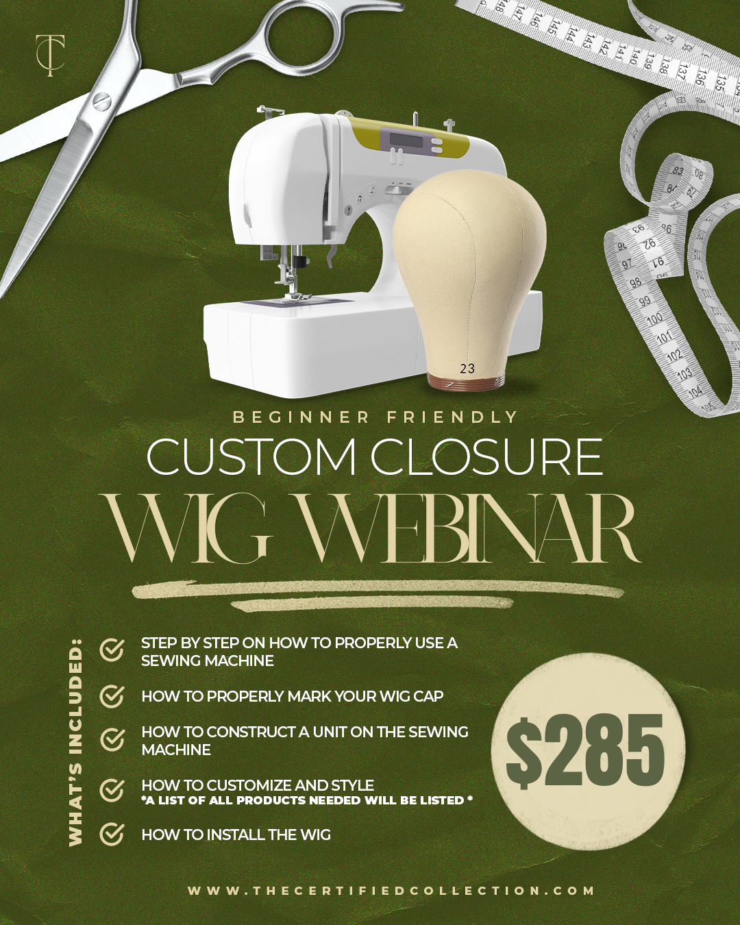 CUSTOM CLOSURE WIG WEBINAR